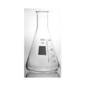Witeg Erlenmeyer met smalle hals en rand 100 ml Set/10 stuks