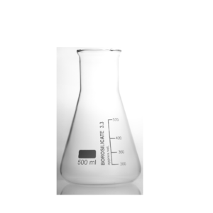 Witeg Erlenmeyer met brede hals en rand 100 ml Set/10 stuks